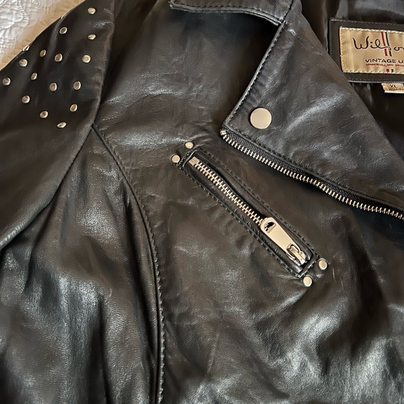 COPY - Wilson’s Black Studded Genuine Leather Moto Jacket. EXTRA Large - Picture 7 of 14